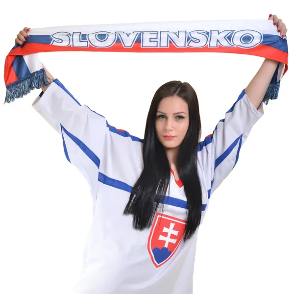 Slovakça kadın Fan — Stok fotoğraf