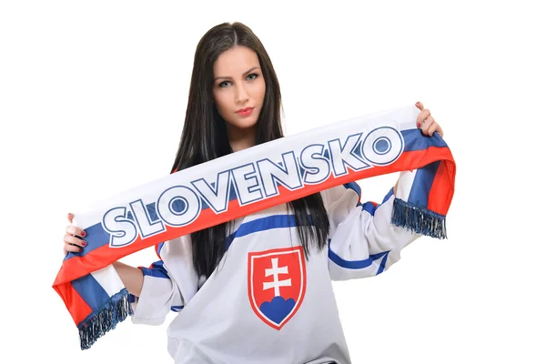 Slowaakse vrouwelijke Fan — Stockfoto