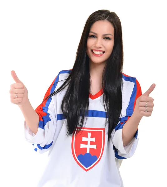 Slovakiska kvinnliga Fan — Stockfoto