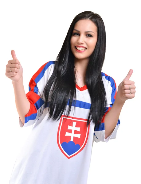 슬로바키아 여성 팬 — 스톡 사진