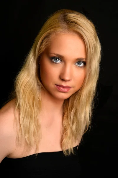 Portrait of beautiful blonde woman model — Stock Photo, Image