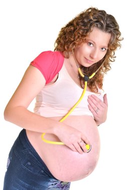 Güzel hamile kadın.