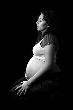 Güzel hamile kadın.