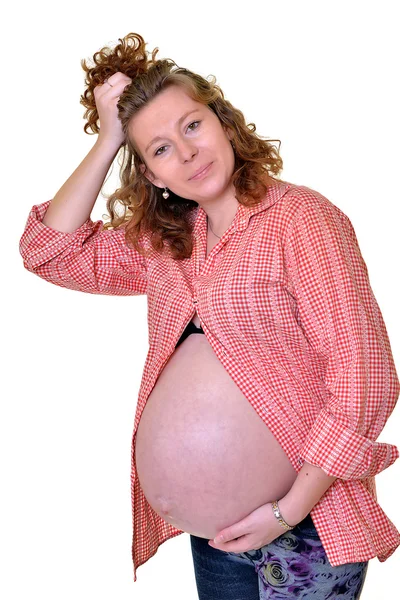 Vacker gravid kvinna — Stockfoto