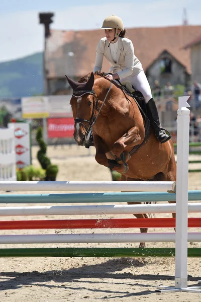 Espectáculo de salto de caballo — Foto de Stock