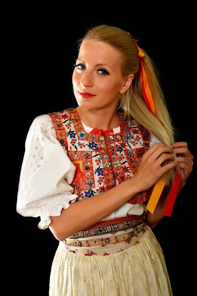 Slovakian foklore woman — Stock Photo, Image