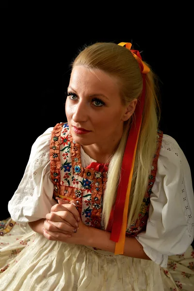 Slovakian foklore woman — Stock Photo, Image