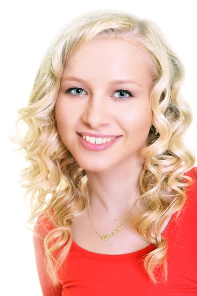 Blond sexig kvinna poserar — Stockfoto