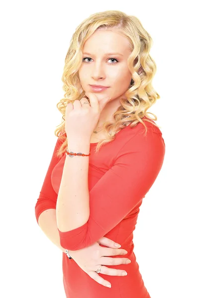 Blonde sexy vrouw poseren — Stockfoto