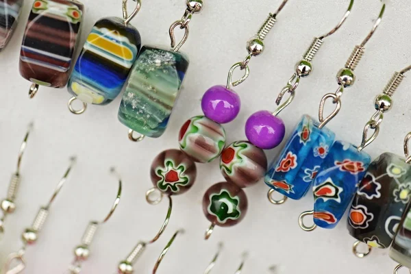 Handmade decorative earring jewelry — Stock Photo, Image