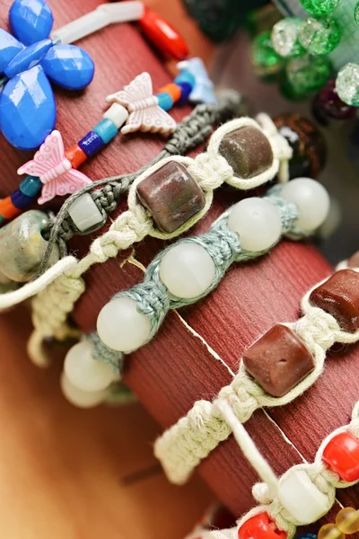 Handmade braided bracelets — Stock Photo, Image