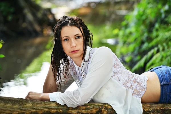 Portrait of beautiful woman — Stock Photo, Image