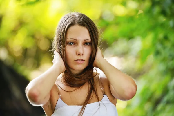 Retrato de mulher bonita — Fotografia de Stock