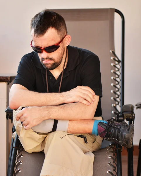 다운 증후군 남자 — 스톡 사진