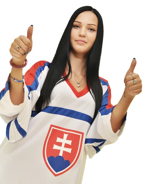 Slovakça kadın Fan — Stok fotoğraf