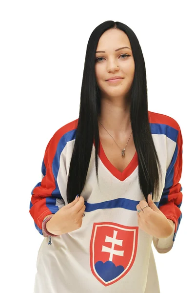 Slovakian female fan — Stock Photo, Image