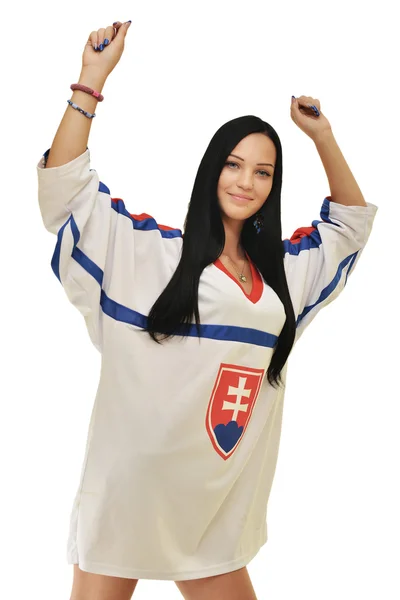 Slovakian female fan — Stock Photo, Image