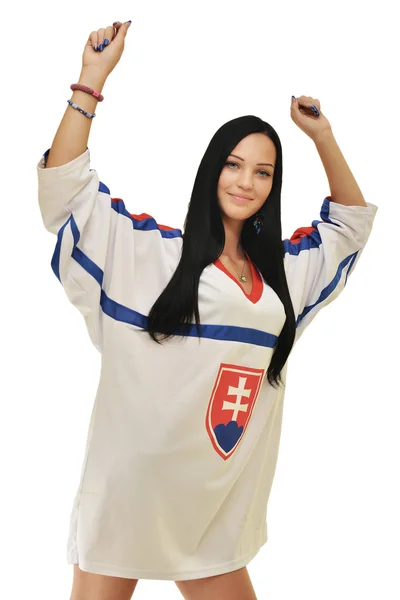 Slovakça kadın Fan — Stok fotoğraf