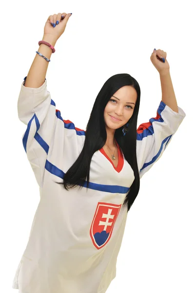 Slovakian female fan — Stock Photo, Image