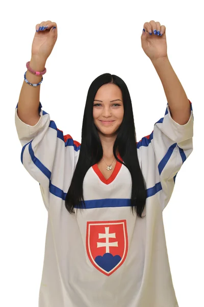 Slovakiska kvinnliga Fan — Stockfoto