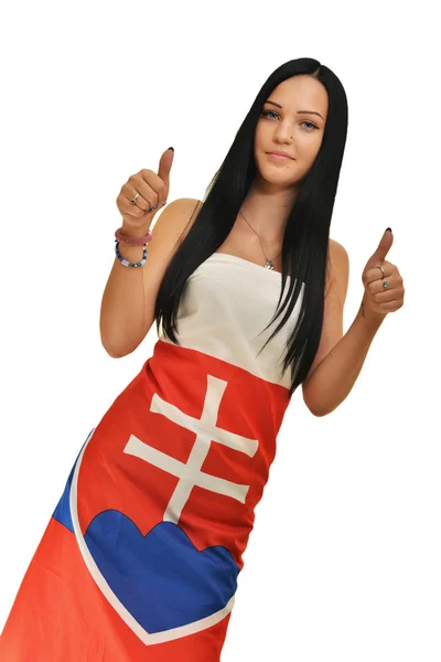 Slovakian female fan — Stock Photo, Image