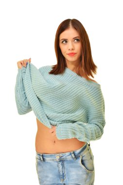 Genç güzel kadın.