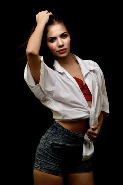 Genç güzel kadın.