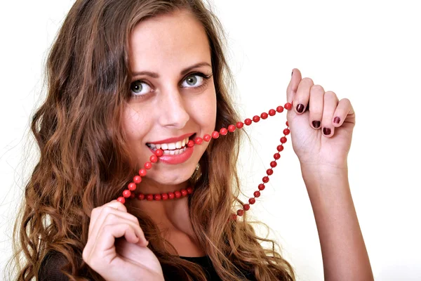 Portret van een jonge vrouw — Stockfoto