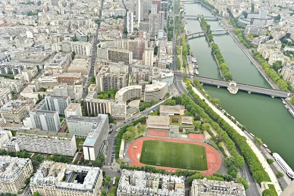 Pariser Stadtbild aus Eiffel — Stockfoto