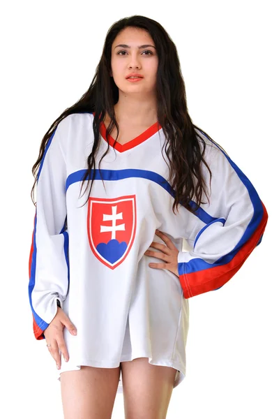 Γυναίκα οπαδών της Σλοβακίας — Φωτογραφία Αρχείου