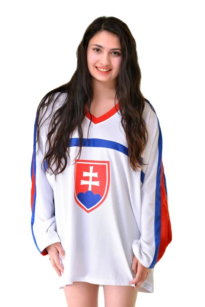 Slovakiska kvinnliga Fan — Stockfoto