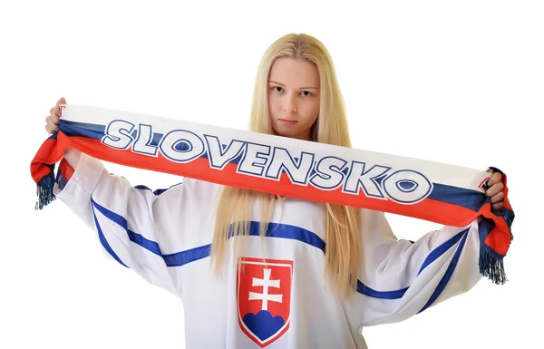 Slovakiska kvinnliga Fan — Stockfoto