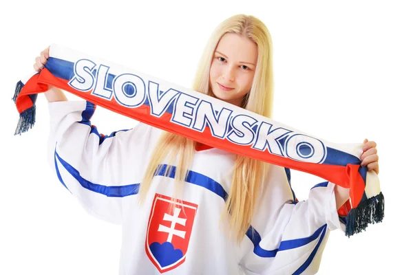 Slovakiska kvinnliga Fan — Stockfoto