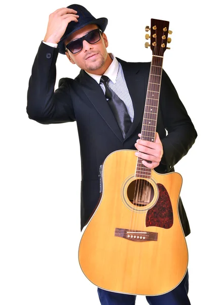 Profesor de guitarra aislado — Foto de Stock