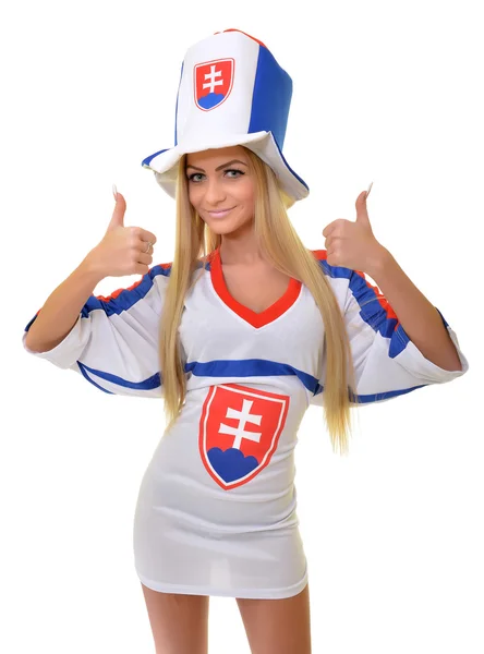 Vackra slovakiska fan — Stockfoto