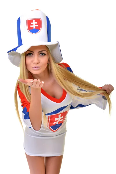 Vackra slovakiska fan — Stockfoto