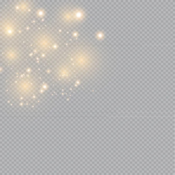 发光的效果 矢量图解 圣诞闪粉 白色的火花和闪光的特殊光效果 矢量在透明的背景下闪耀 闪烁的魔法尘埃粒子 — 图库矢量图片