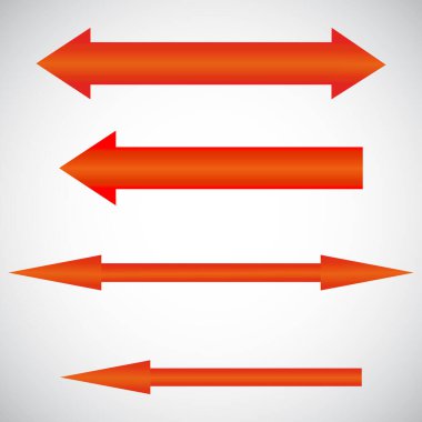 Oklar. Şeffaf arkaplanda başka bir çok renkli ok.