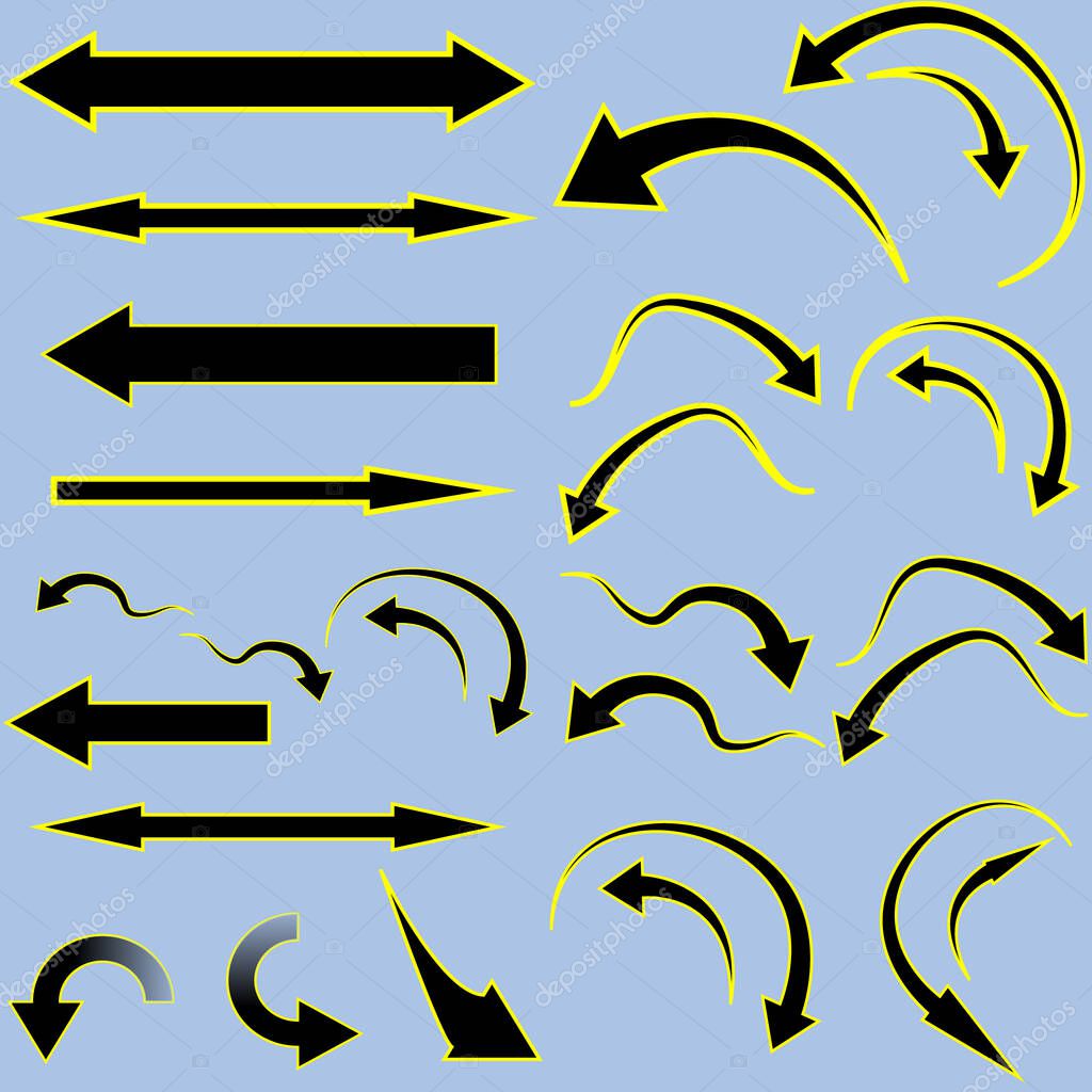 Arrows. Another multicolored arrow on a transparent background.