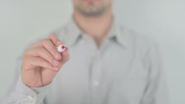 Bent u een leider, Schrijven op het scherm met de hand — Stockvideo