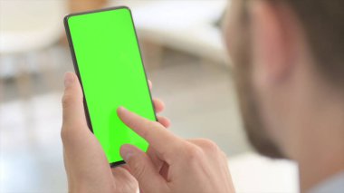 Yeşil Krom Anahtar Ekranlı Akıllı Telefona Tarayıcı 