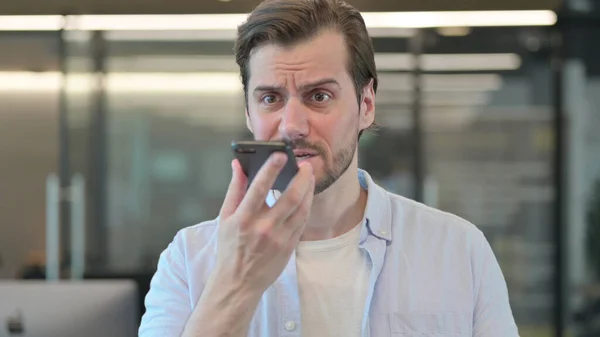 Mature Adult Man Talking on Phone — Stock Photo, Image