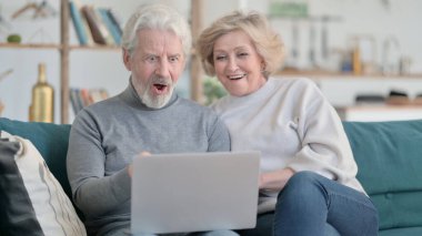 Çevrimiçi Başarı Dizüstü Bilgisayarında Şaşırmış Çift