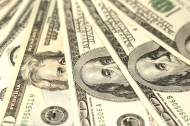 Yüz dolar faturaları yakın çekim