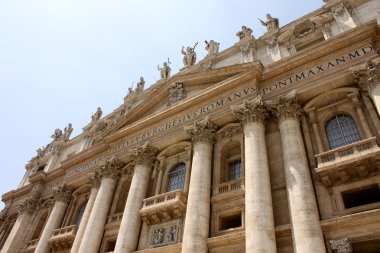 Vatikan Şehri. Papa'nın St. Peter Bazilikası parçaları.