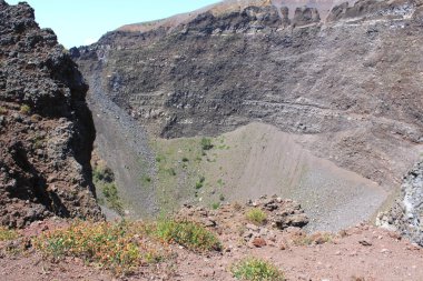 Vesuvius yanardağ krateri. İtalya, Napoli.