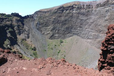 Vesuvius yanardağ krateri. İtalya, Napoli.