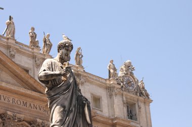 Vatikan Şehri. Bazilika. San Pietro Meydanı parçaları. Roma.