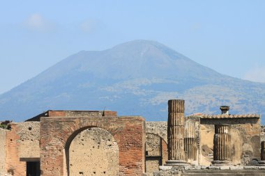 Pompei'nin kalıntıları. Vesuvius patlama İtalya Antik Roma kenti öldü.