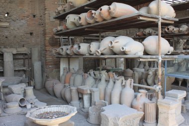 Pompei'nin kalıntıları. Vesuvius patlama İtalya Antik Roma kenti öldü.